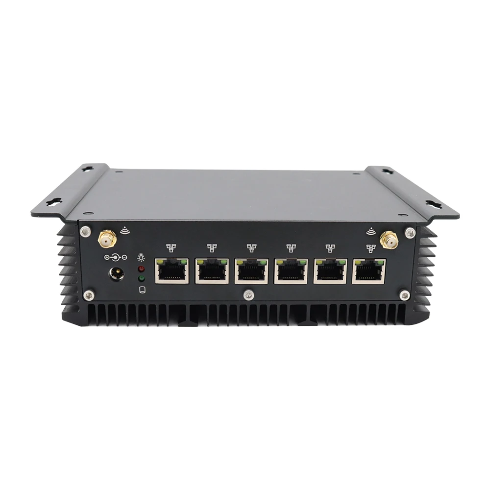 Sin ventilador Mini PC Intel Celeron 2955U J1900 3865U 4205U 5405U 211AT 6 LAN Gigabit Ethernet Gateway Firewall Router Mini PC AES-NI