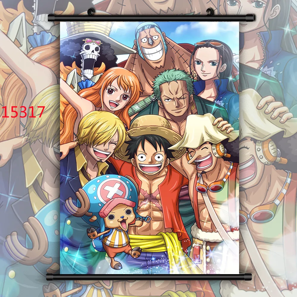 Canvas Painting Luffy Zoro Nami Wall Art Anime Wall Posters and Prints for Home Decor Children Room Decoration Canvas Pictures