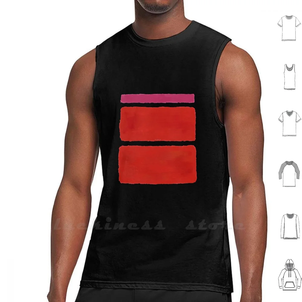 Rothko Inspired #20 Tank Top Cotton Vest Sleeveless Men Women Two Colors Geometric Abstract Rothko Mark Rothko Expressionism