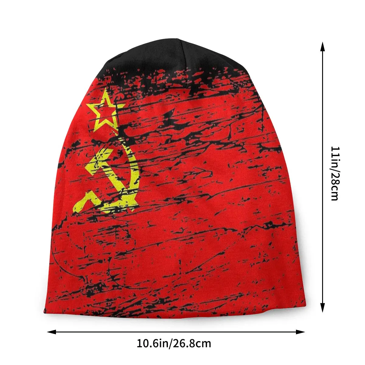 Soviet Union USSR Russia Flag Skullies Beanies Communist Socialist Hats Fashion Street Men Caps Thermal Elastic Bonnet Knit Hat