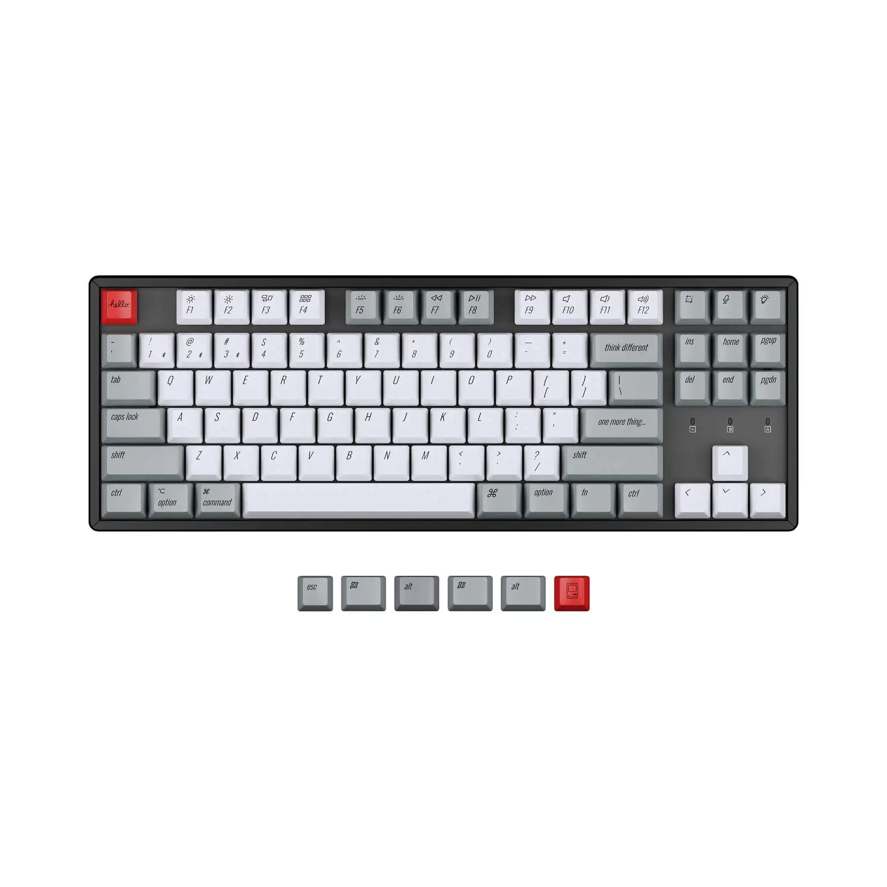 Keychron OEM Profile PBT Retro Keycap Set for K8 Wireless Mechanical Keyboard
