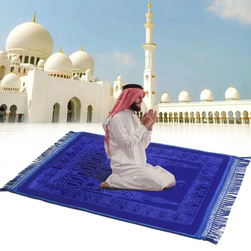 VIP Thick Soft Muslim Islamic Prayer Mat Salat Musallah Prayer Rug tapis de priere islam Sajadah Praying Rug Carpet gebedskleed