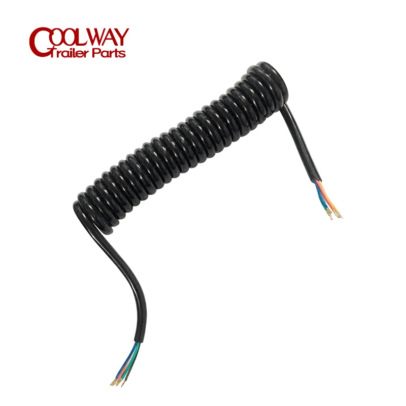 7 Pin 3 Meters Trailer Spring Cable Curly Spiral Coiled Wire RV Camper Caravan Parts Accessories