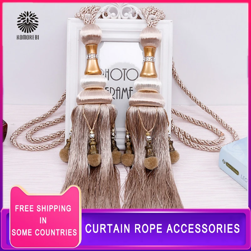 

2 Pcs Curtain Decorative Accessories Tassel Tiebacks Curtain Holder Hanging Ball Curtain Strap Living Curtain Hanging Holder