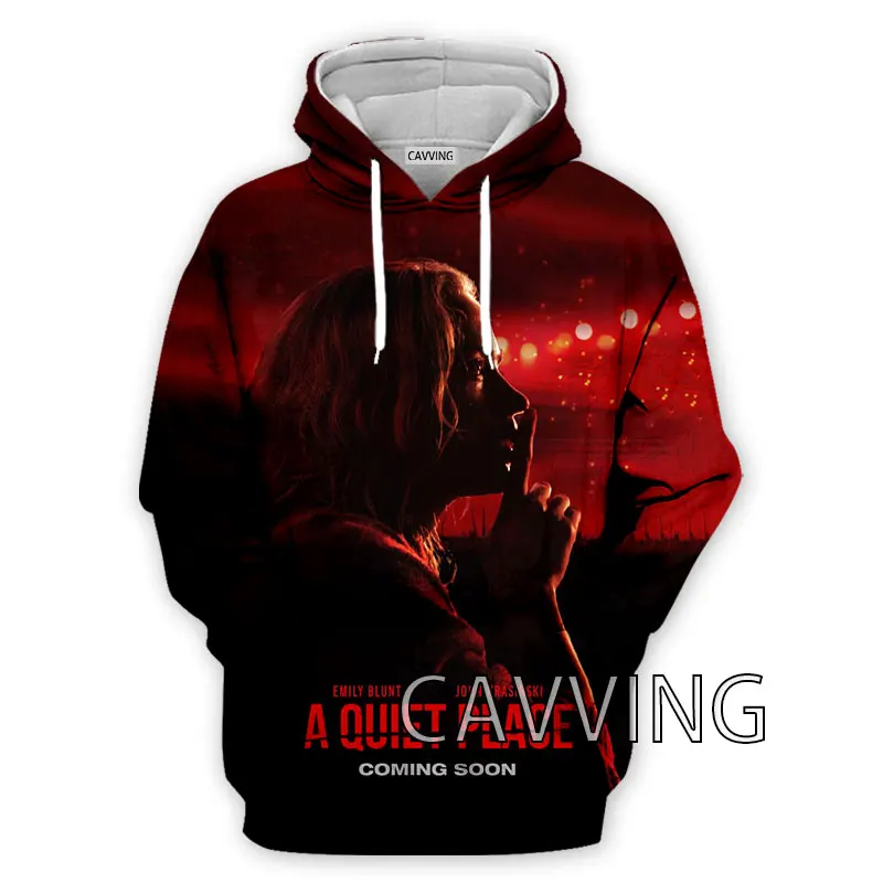 Cavving 3d impresso filmes um lugar tranquilo hoodies com capuz camisolas harajuku topos roupas para mulher/homem