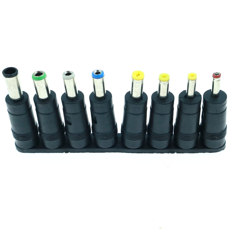 8PCS/ DC 5.5X2.1mm Female Jack Plug Adapter Connectors to 6.3 6.0 5.5 4.8 4.0 3.5mm 2.5 2.1 1.7 1.35mm Male Tips Power Adaptor