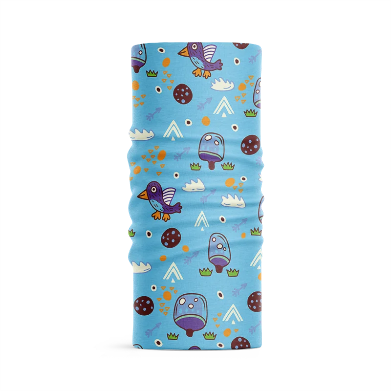 Mini pañuelo para la cabeza con estampado 3D para mujer, para el cuello polaina, bufanda Tubular de animales de dibujos animados, Bandana sin