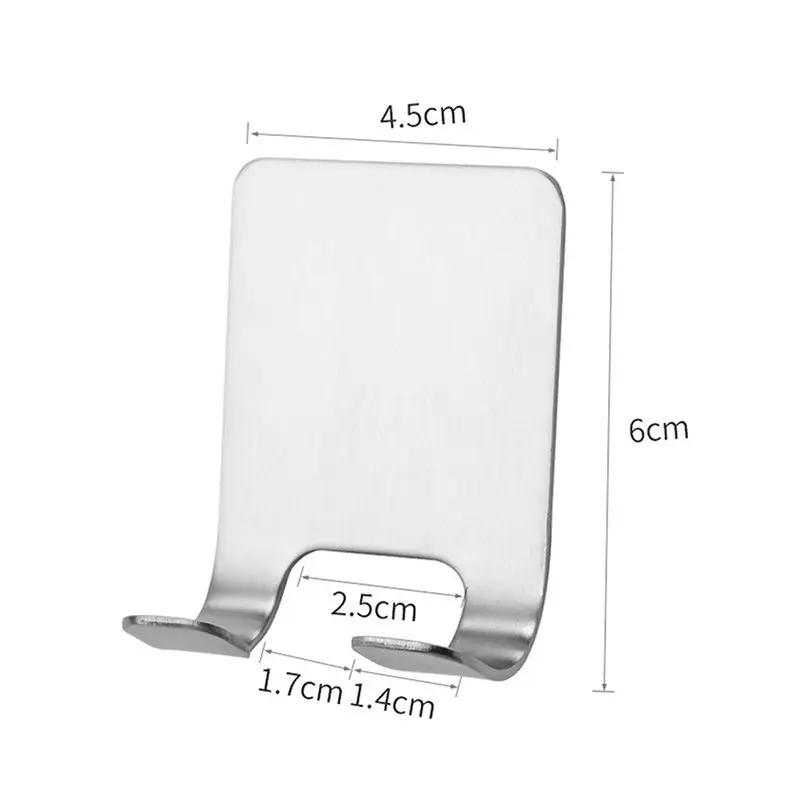 Phone Holder for Shower Stainless Steel Heavy Duty Utility Storage Hook Shower Hook for Razor Bathroom Organizer Wall Hanger