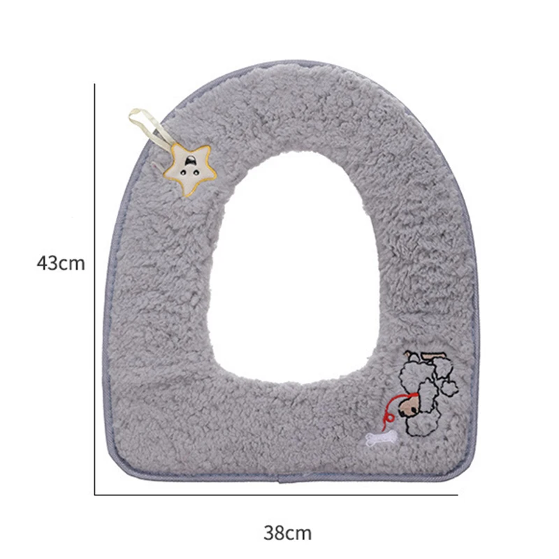 Winter warm toilet seat cover velvet toilet cushion household soft and thick toilet seat cover toilet cushion sanitary products