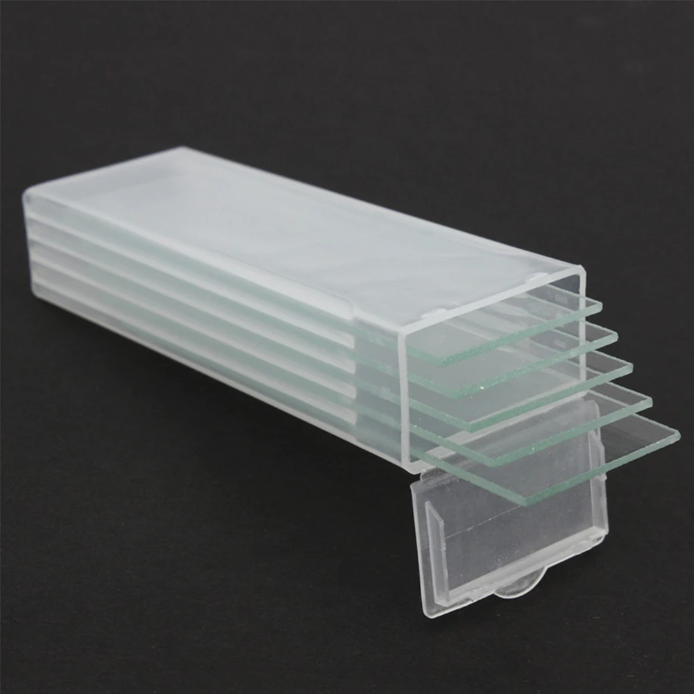 EYSDON 5Pcs Blank Microscope Glass Slides Reusable Biological Laboratory Sample Glass Slideslips