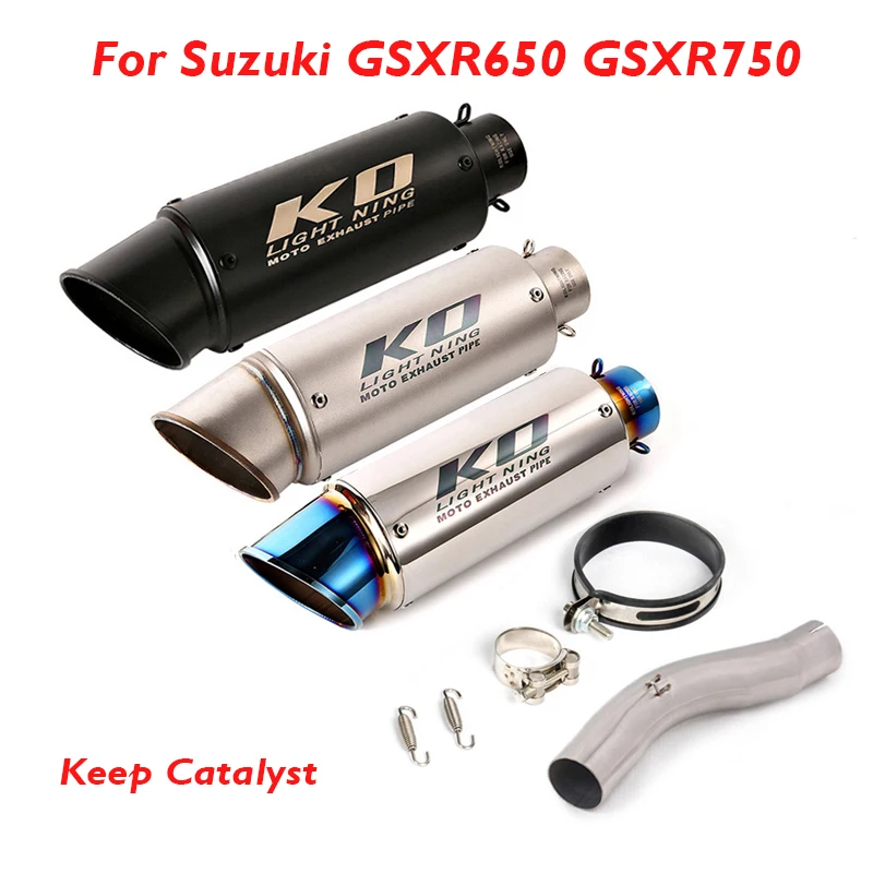 

Motorcycle Exhaust Muffler Escape Silencer Connection Link Tube Mid Modified Exhaust Pipe for Suzuki GSXR600 GSXR750 2008-2010