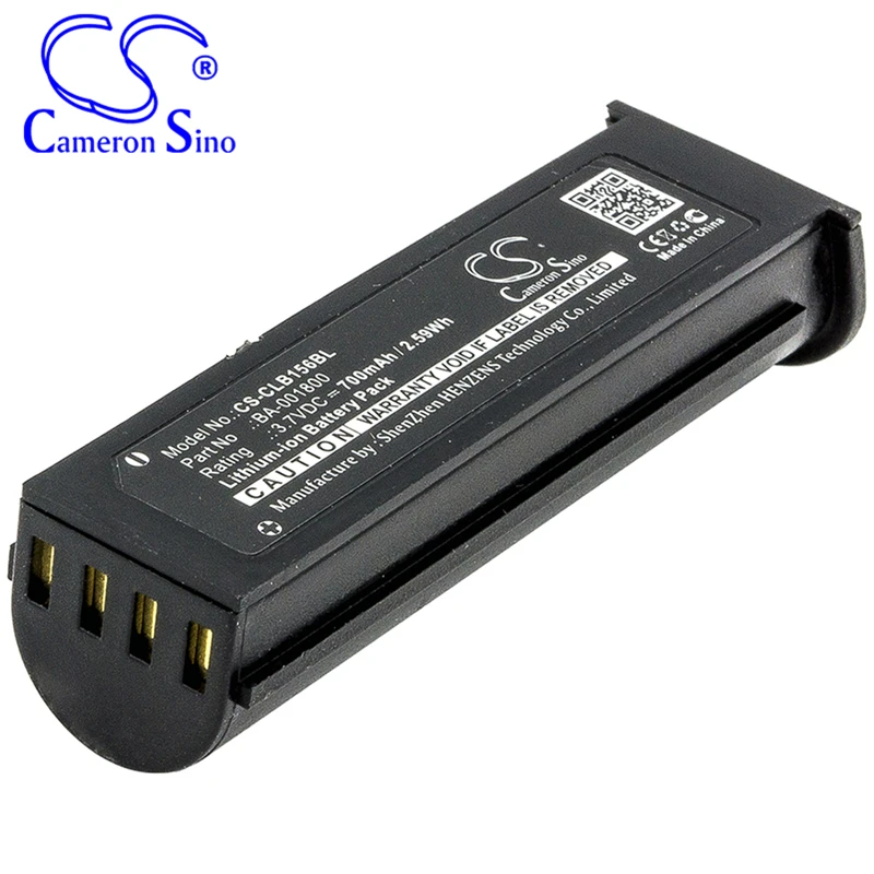 CameronSino Battery for CipherLAB 1560 1562 1564 fits CipherLAB BA-001800 KB1A371802963 Barcode Scanner battery 700mAh/2.59Wh