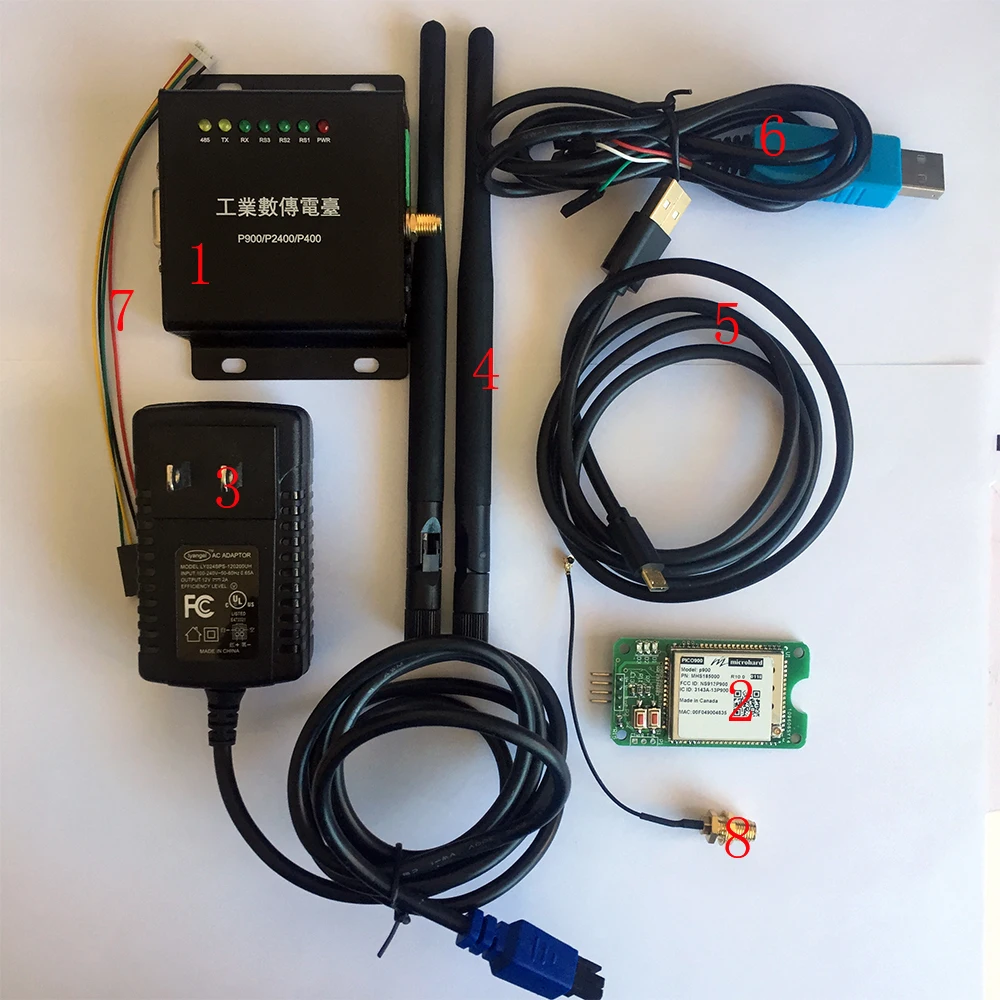 Microhard P900 Wireless Data Transmission Radio Kit Supports P-I-X-H-A-W-K Clear