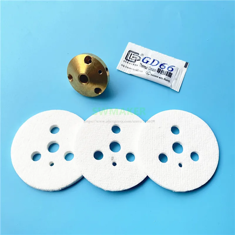 Diamond Hotend Ceramic Insulators Kit With Insulators Thermal Paste and 1.75mm 3 in 1 out Diamond Nozzle 0.4mm 0.6mm 1.2mm