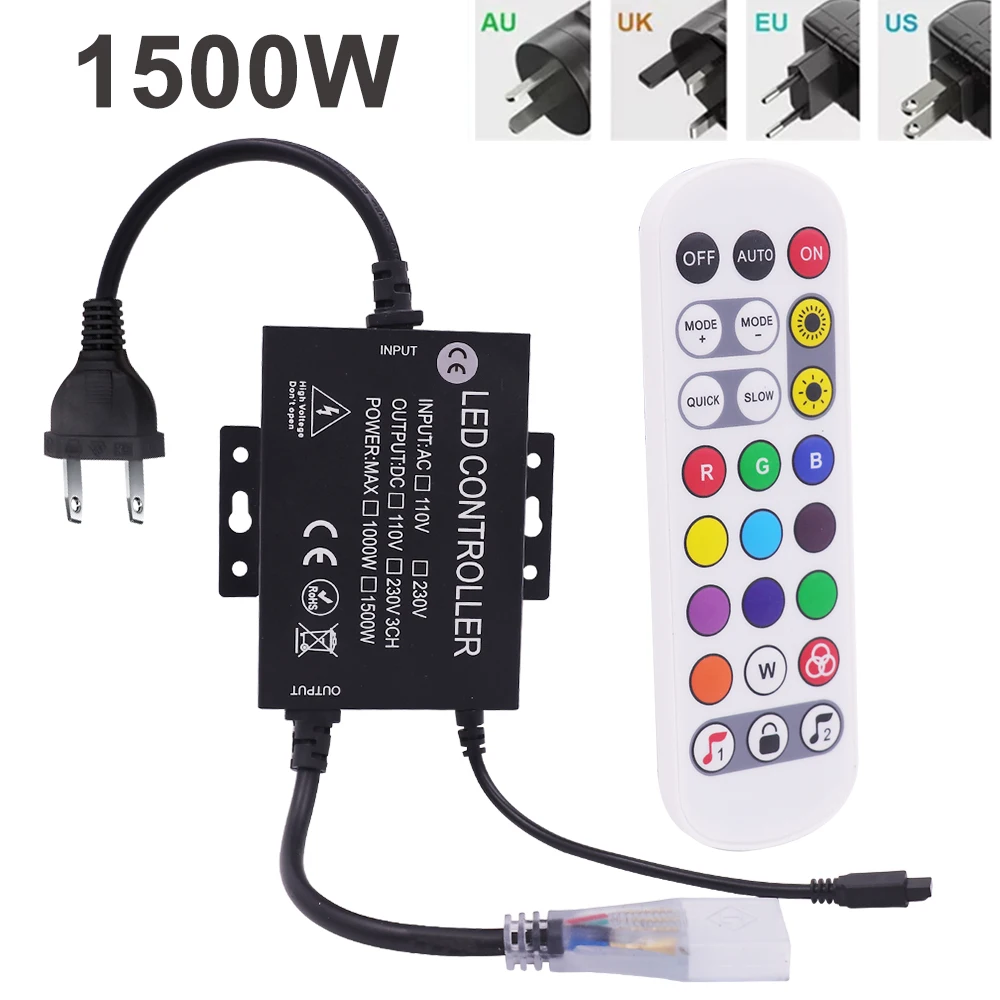 Imagem -03 - Tuya Wifi Inteligente Led Controlador para ac 110v 220v Rgb Led Strip 5050 Trabalho de Luz Néon com Alexa Google Assistente Voz Comando