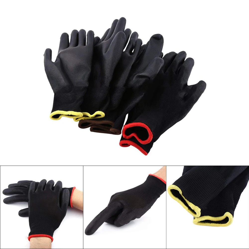 

nylon safety coating gloves gardening work protection construction workers protective gloves coating machinery work gloves S M L