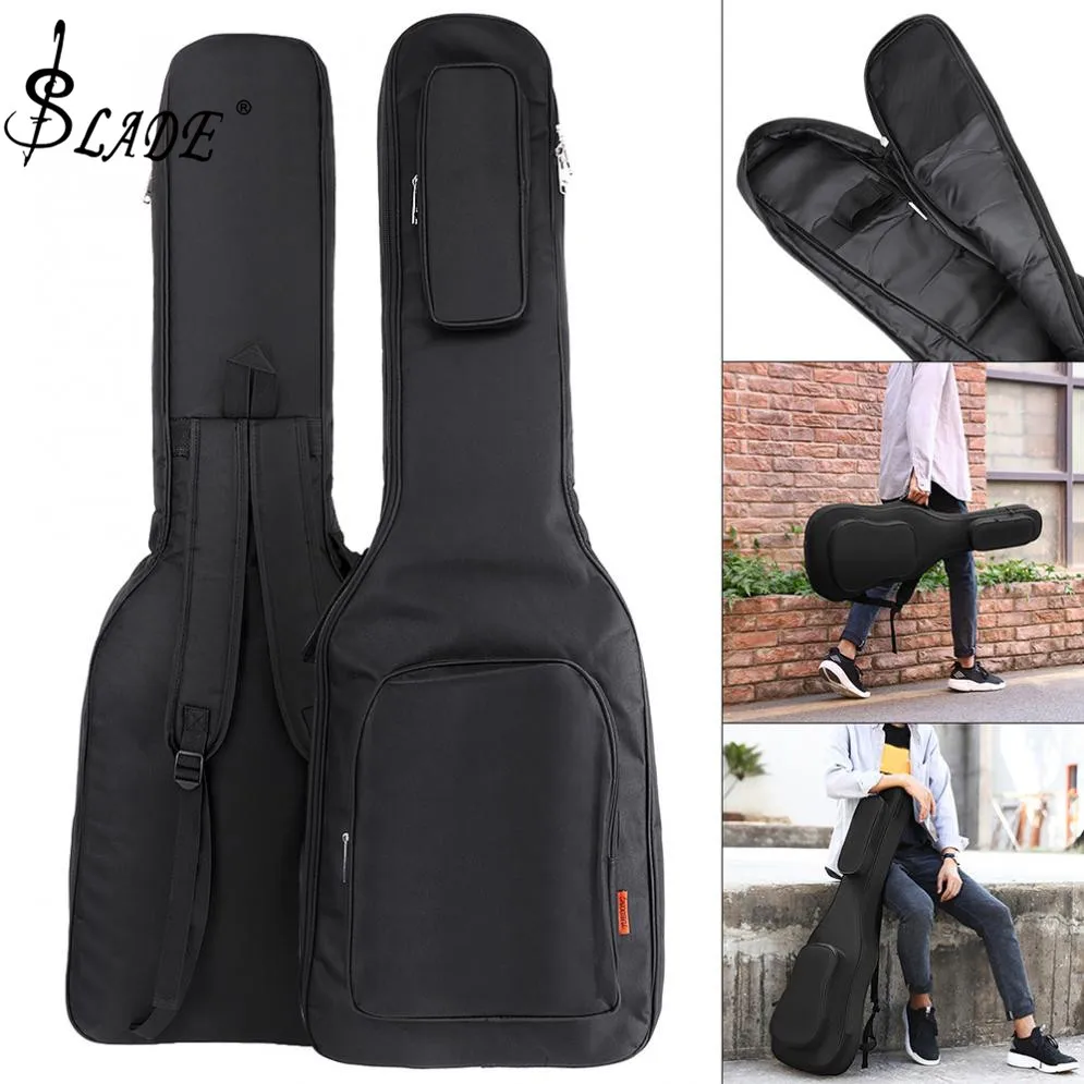 

40/41inch Oxford Fabric Electric Guitar Case Gig Bag Double Straps Pad 8mm Cotton Thickening Soft Cover Waterproof Backpack