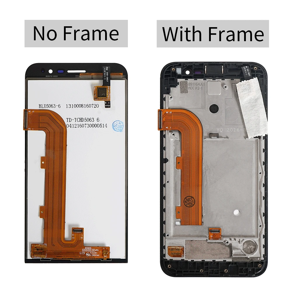 5.0''AMOLED LCD For ASUS Zenfone Go ZB500KL X00AD LCD Display Touch Screen Digitizer Assembly Frame For ASUS ZB500KL lcd Display