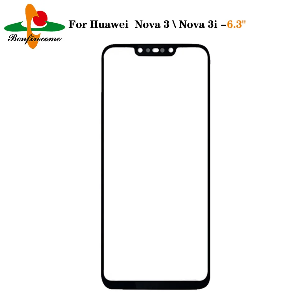 Outer Screen For Huawei Nova 3 PAR-LX1 PAR-LX9 \Nova 3i INE-LX2 Front Touch screen Panel LCD Display outer Glass Cover Lens