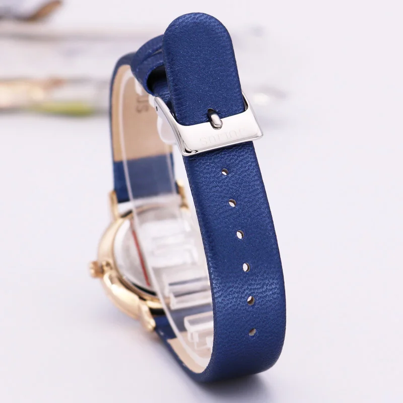 Orologio da donna Julius giappone quarzo ore carino perla Fine Fashion bracciale in vera pelle ragazza regalo di compleanno retrò senza scatola