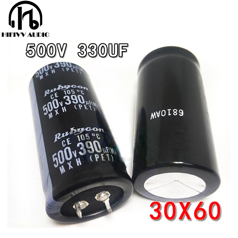 

390UF 500V capacitor of RUBYCON For HIFI audio amplifier Electronic component 30mm*60mm