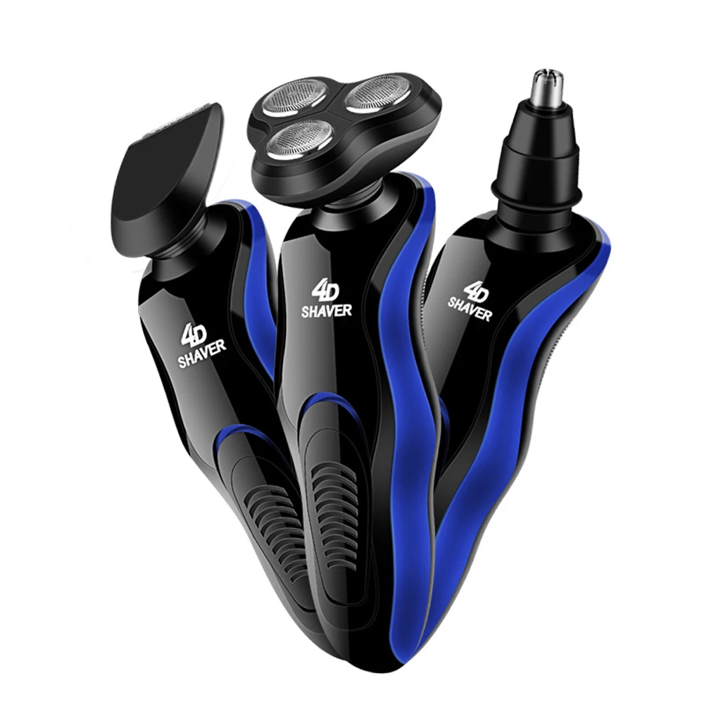 Novo kit barbeador elétrico com display digital, aparador de barba e cabelo, barbeador elétrico seco e molhado, máquina de barbear para homens