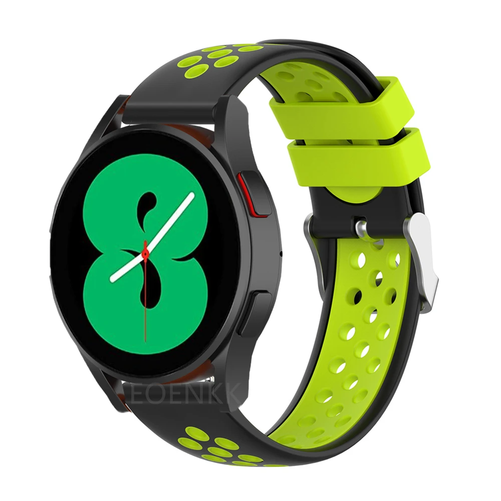 20mm Armband Silikon Strap Für Samsung Galaxy Uhr 4 Klassische 46mm 42mm / Galaxy Uhr 4 44mm 40mm Sport Handgelenk Band Armband