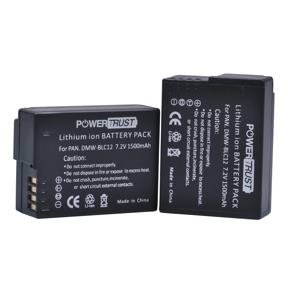 2Pcs DMW-BLC12 DMW BLC12 dmw blc12e Camera Battery + LCD USB Charger for Panasonic FZ1000, FZ200, FZ300, G5, G6, G7,GH2,DMC-GX8