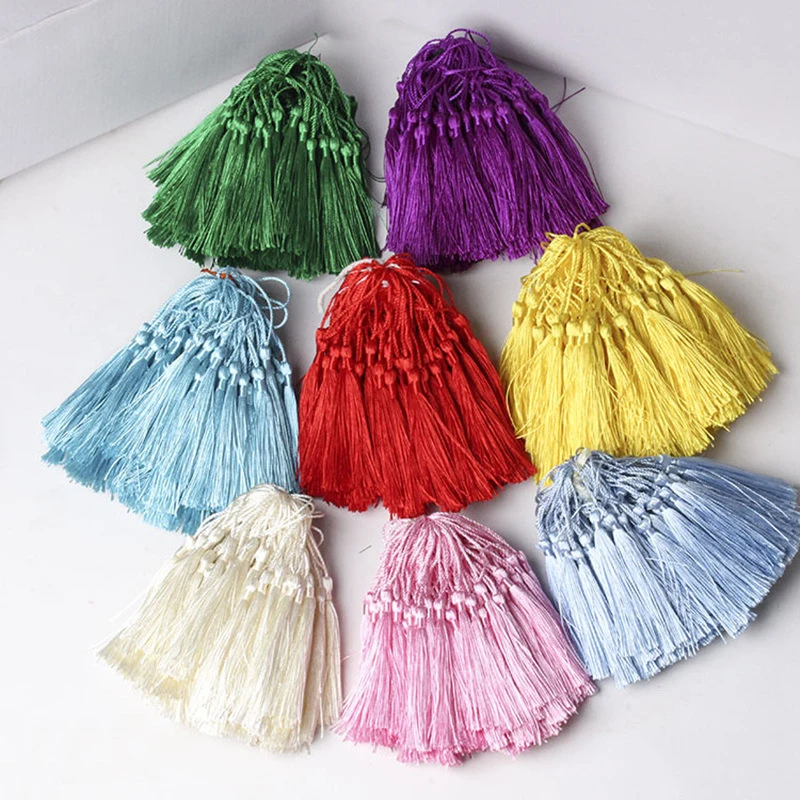 50pcs 8cm Polyester Tassel Fringe brush Sewing accessories tassel fringe Trim tassel pendant for curtains jewelry DIY Home Decor