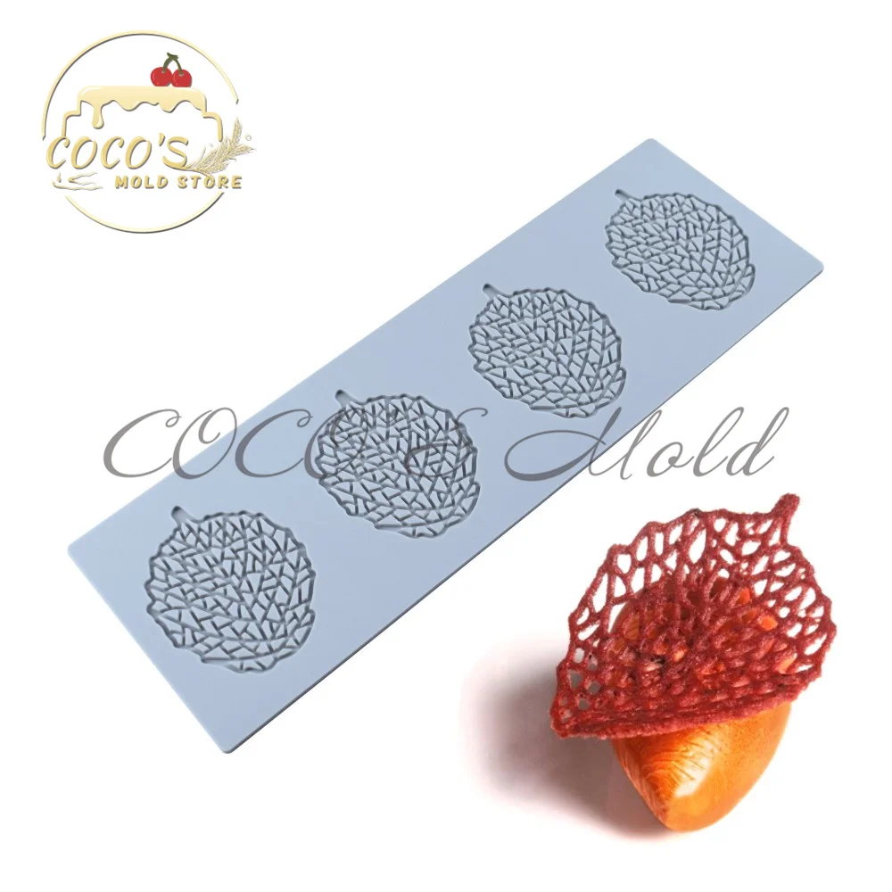 Leaf Design Fondant Impression Cake Lace Mat Cake Border Silicone Mold Cake Decorating Tools Kitchen Supplies Bakeware