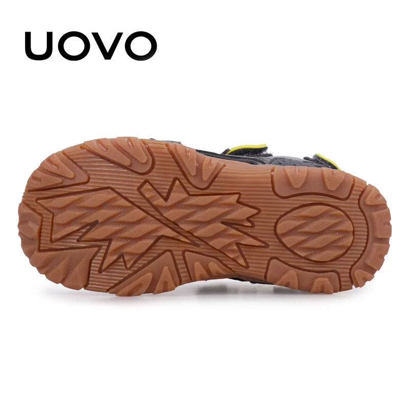 UOVO New Arrival Children Fashion Footwear Soft Durable Rubber Sole Kids Shoes Comfortable Boys Sandals With #24-34