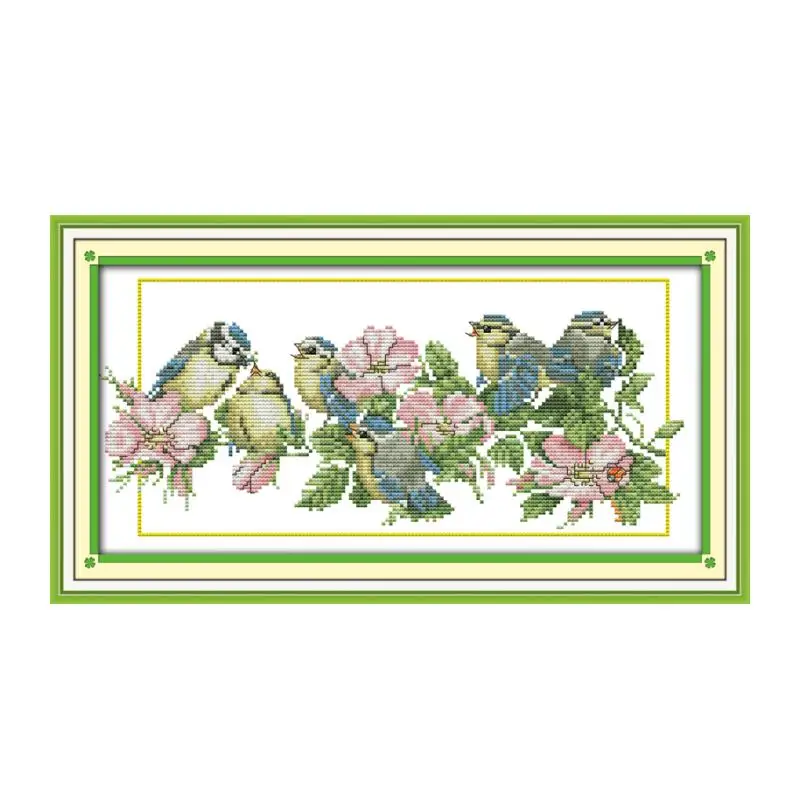 Mutter gehen nach Hause Kreuzstichset Tier 14ct 11ct Count Print Leinwandstiche Stickerei DIY handgemachte Handarbeit Plus