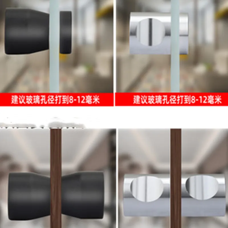 Aluminum alloy single hole glass door handle wine cabinet handle glass door handle shower door handle