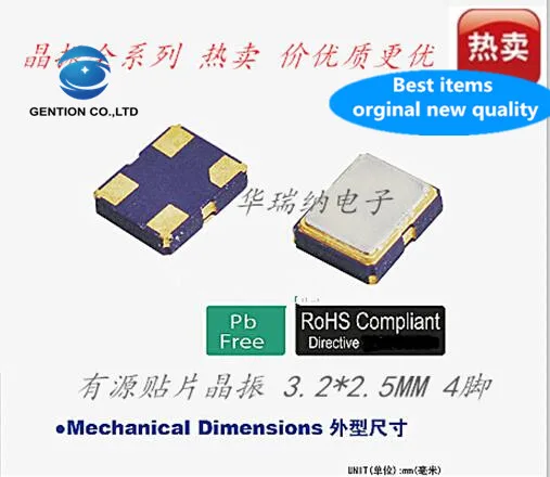 

10pcs 100% orginal new 3225 Active SMD Crystal Oscillator 28M 28MHZ 28.000MHZ 3.3V 5V 1.8V Original Import