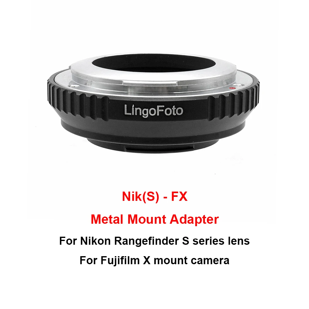 Nik S - FX Mount Adapter Ring for Nikon Rangefinder S mount (Not F mount) lens for Fujifilm X mount camera XA,XE,XT,XS,XH etc.