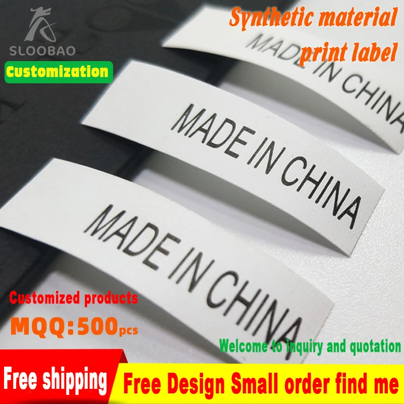 Printing Clothing Care Label, High Quality, Custom, Synthetic Material, Washing Label, Printing Recycling