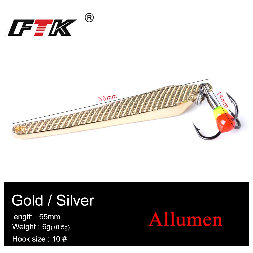 FTK Vertical Jig 55mm – Señuelo hielo 6g para perca y lucio