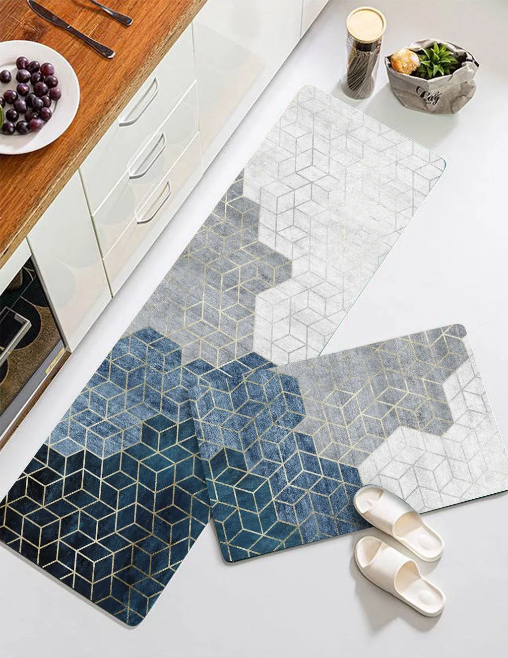 Anti-slip Long Kitchen Rug Mat for Floor Modern Bath Carpet Entrance Doormat  Washable Area Rugs Living Bedroom Prayer Pad