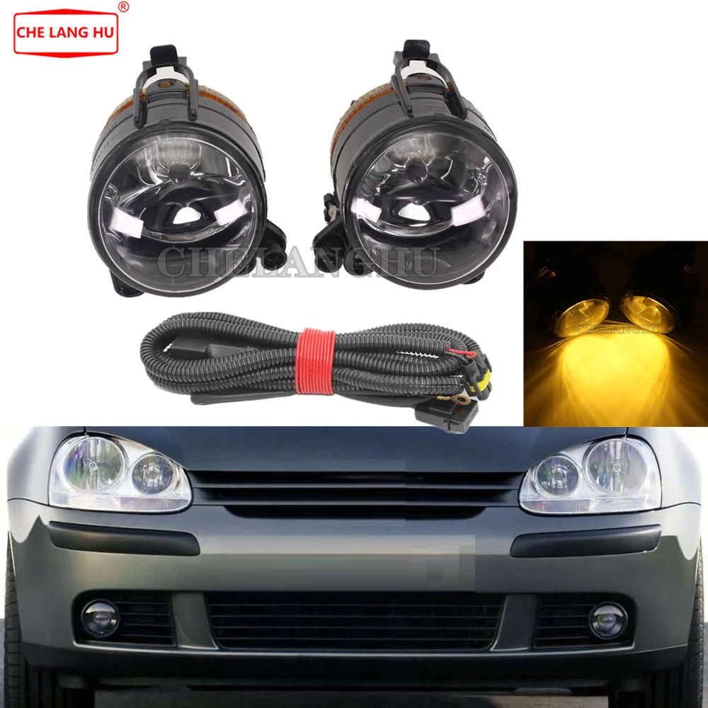 Dla VW Golf 5 V MK5 R32 2004 2005 2006 2007 2008 2009 samochód stylizacji przedni zderzak halogenowe światło przeciwmgielne samochodu lampa przeciwmgielna + drut
