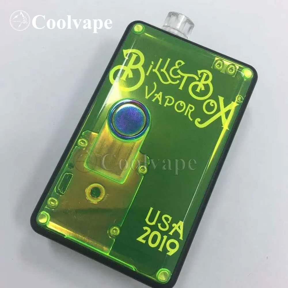 Coolvape sxk BB box pannelli/porte in acrilico trasparente glassato verde luminoso per scatola da billetta V4 scatola da d mod