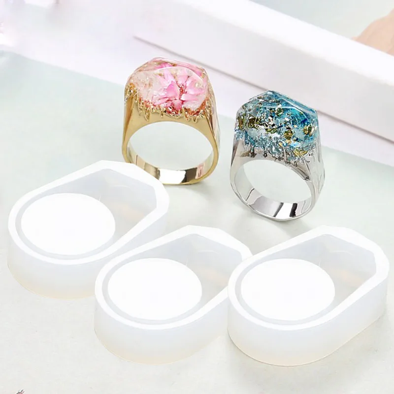 1 Piece  DIY Silicon Round Ring Mold Mould Jewelry Making Tools Epoxy Resin Molds For Jewelry