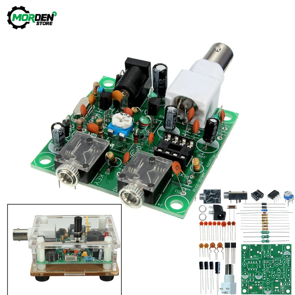 S-PIXIE CW QRP Shortwave Radio Transceiver 7.023Mhz DIY Kit Module Acrylic Shell for Ham Radio Audio