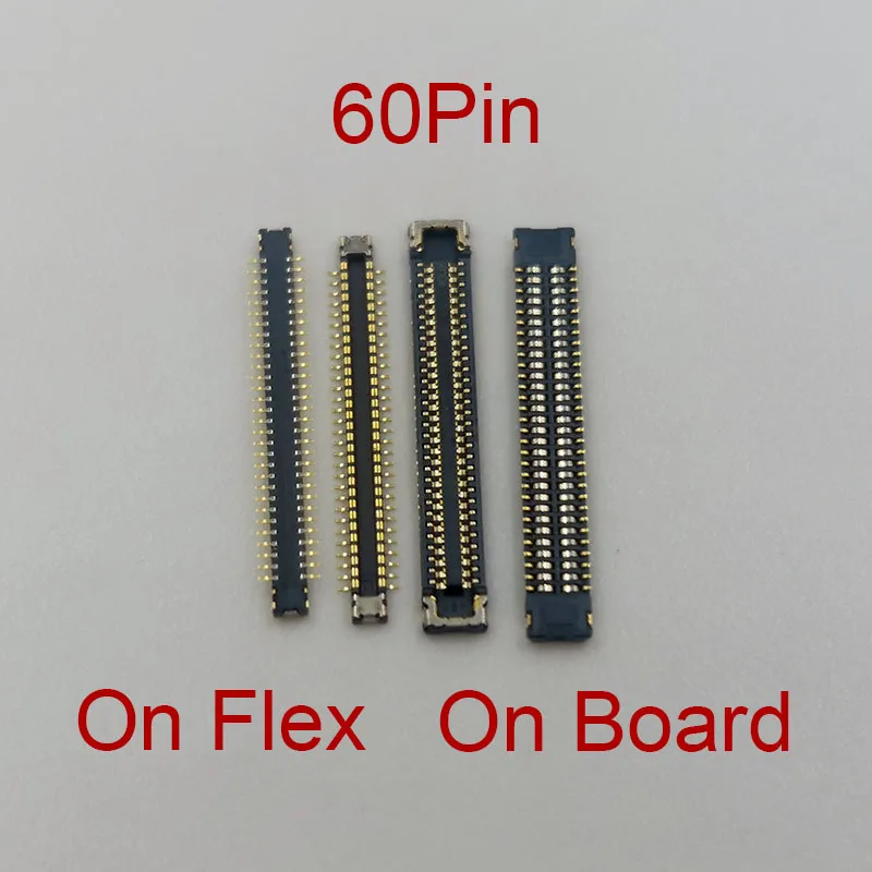 5Pcs 60 Pin LCD Display Screen Flex FPC Connector On Motherboard For Samsung Galaxy A01 A015V A015F A015 M01 M015 M015F M015G