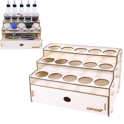 Estante de madera para pigmentos con armario, soporte de almacenamiento de pinturas y tinta, herramientas de dibujo, organizador Modular, suministro artístico, MG039