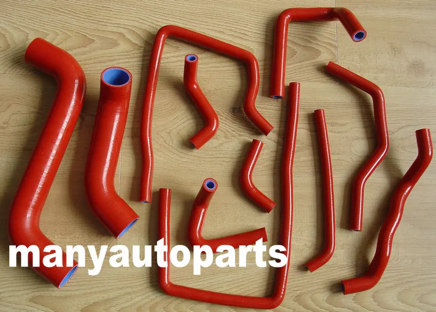 New 11PCS FOR  IMPREZA WRX GDA/GGA;STi GDB/GGB EJ20 Silicone Coolant Hose Kit RED