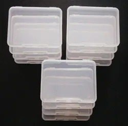 10PCS/lot Rectangle Transparent Small Plastic Boxes Earplugs Beads Storage Case Container DIY Supplies