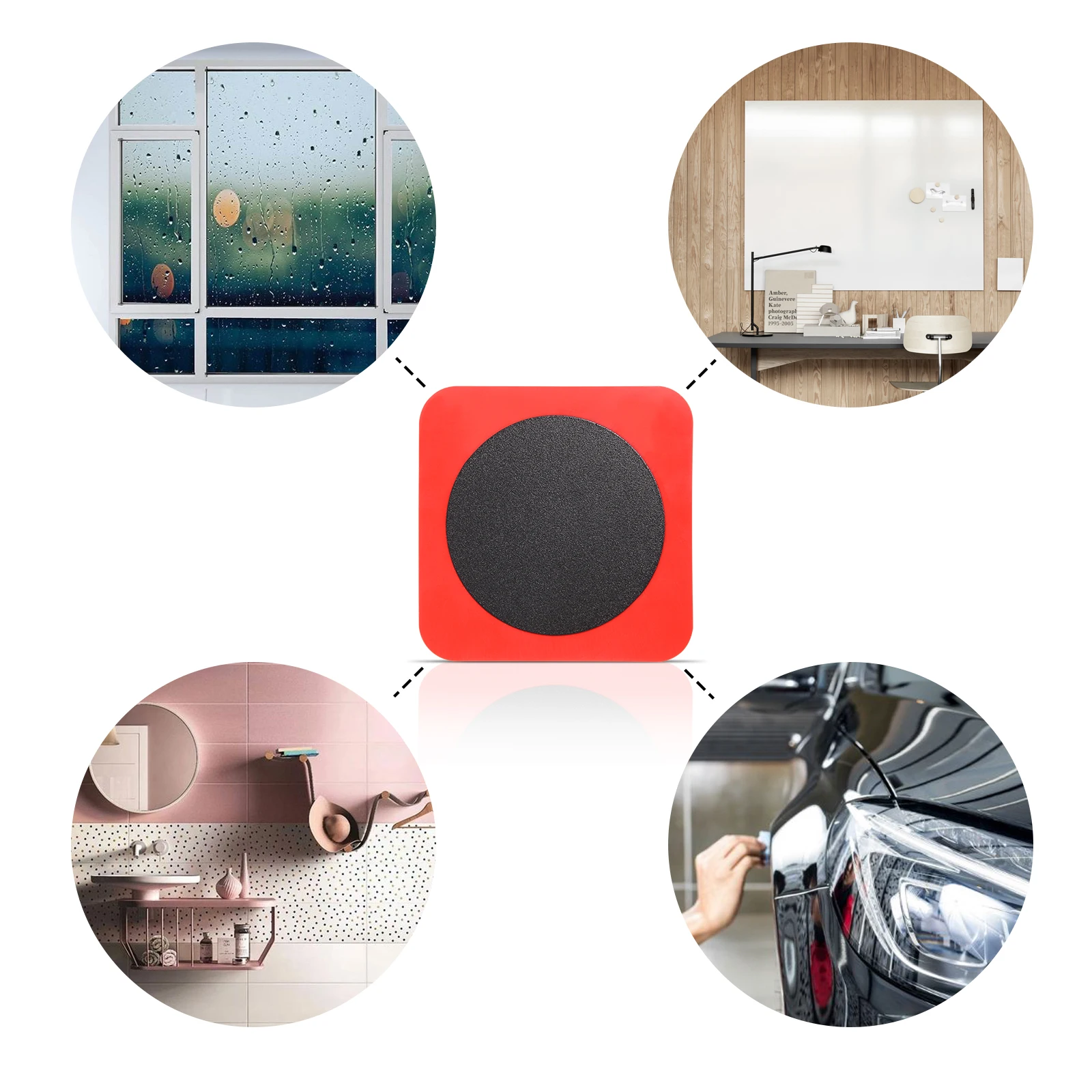 EHDIS Vinyl Car Film Wallpaper Styling Fixed Tool Silicone Metal Pads Tint Accessories Window Glass Smooth Surface Magnet Patch