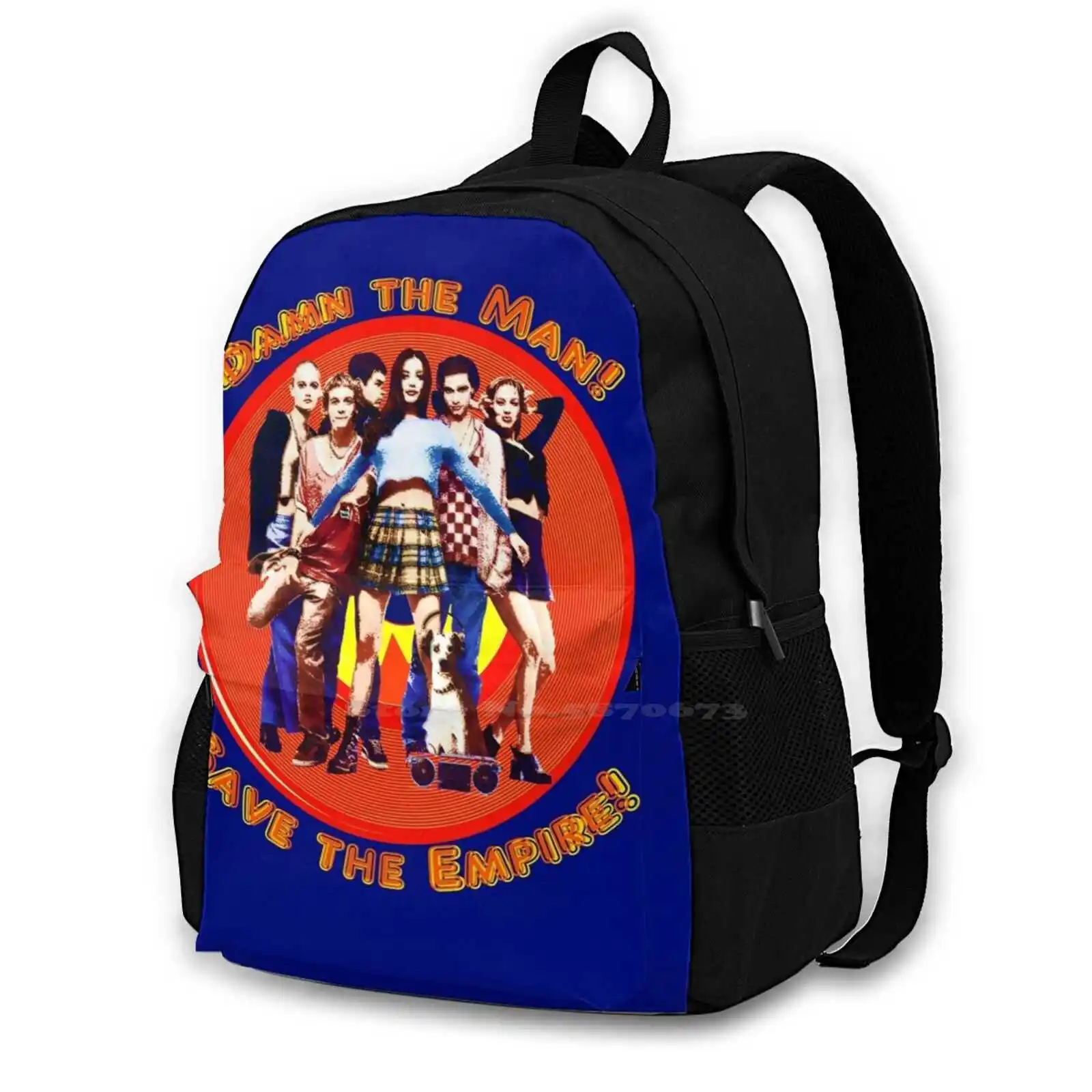 

Save The Empire! Large Capacity School Backpack Laptop Bags 1990S Movies Empire Records Damn The Man Save The Empire Classic