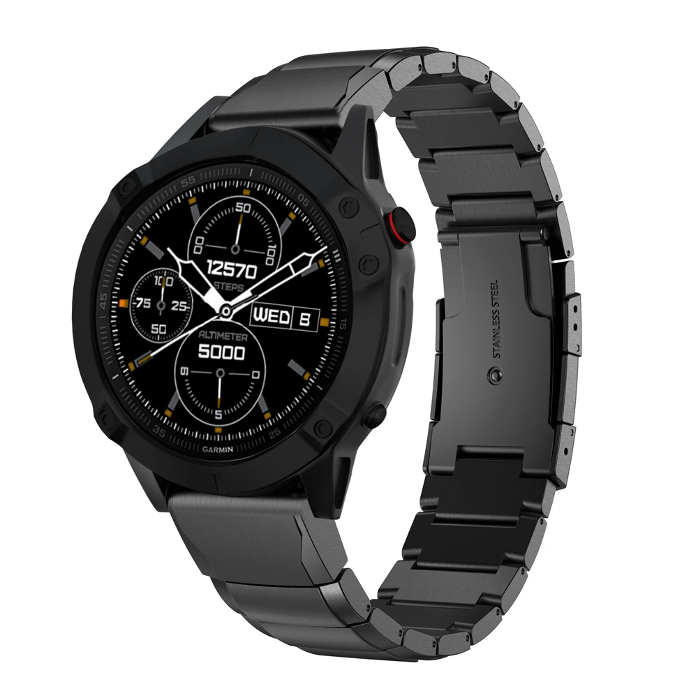 20 22 26MM Dây Dây Dành Cho Garmin Fenix 6X 6S 6 5X 5 5s Plus 3HR Kim Loại phát Hành Nhanh Thép Không Gỉ Replcement Cổ Tay