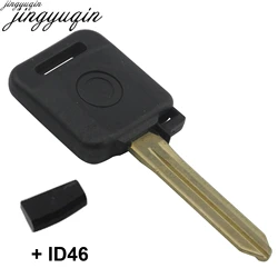 Jingyuqin with ID46 Chip for NISSAN Teana Tiida Qashqai X-Trail Transponder Car Key Case Shell Replacement Fob Case